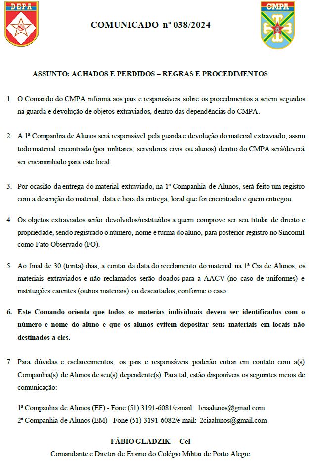 comunicado 38 24