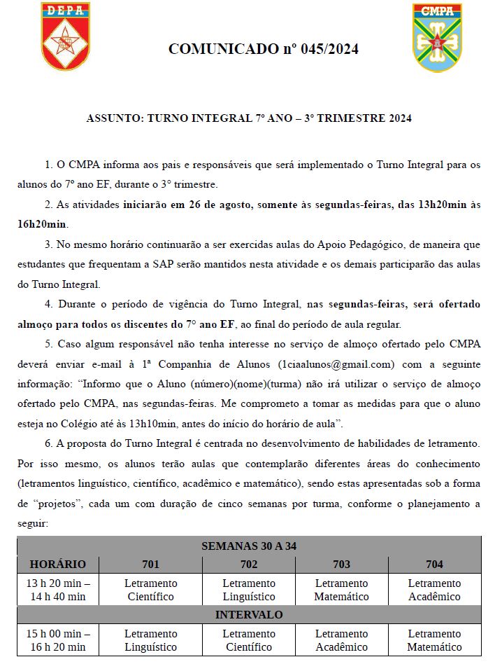 comunicado 45 1 24